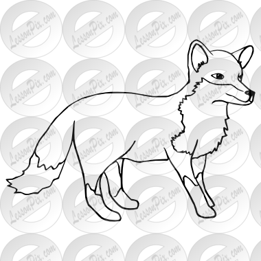 380x380 Fox Outline For Classroom Therapy Use