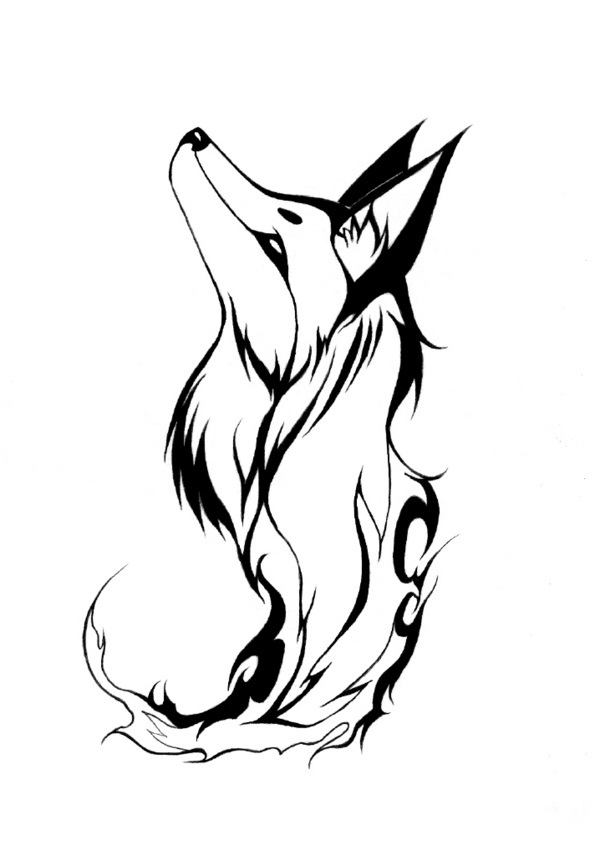 600x866 9 Stunning Tribal Fox Tattoos Only Tribal