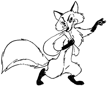 450x365 How To Draw Sneaky Cartoon Foxes With Easy Step By Step Drawing