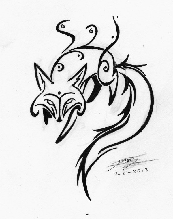 600x762 Tribal Fox By Emeraldraindragon