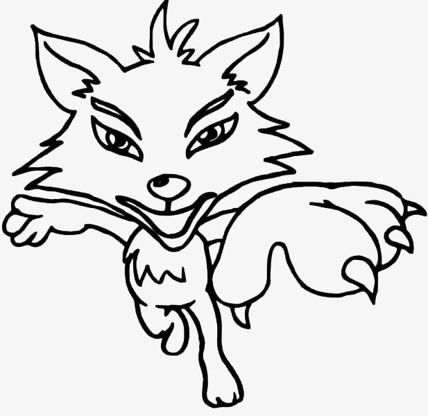 617x600 Fox, Lovely, Linear, Simple Png Image For Free Download