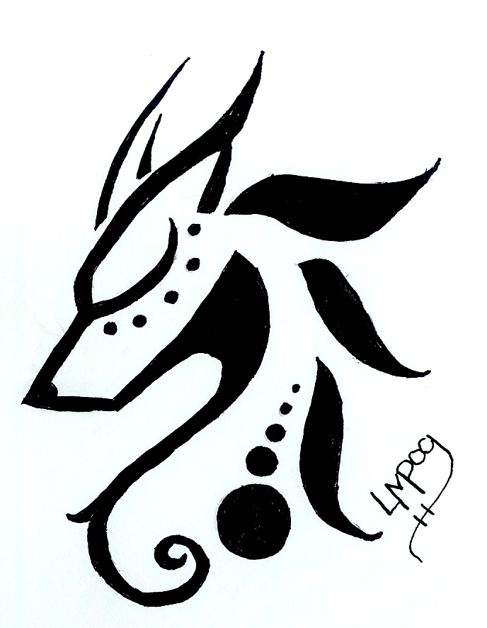 688x886 Fox Tribal Headshot Tattoo By Lumasan