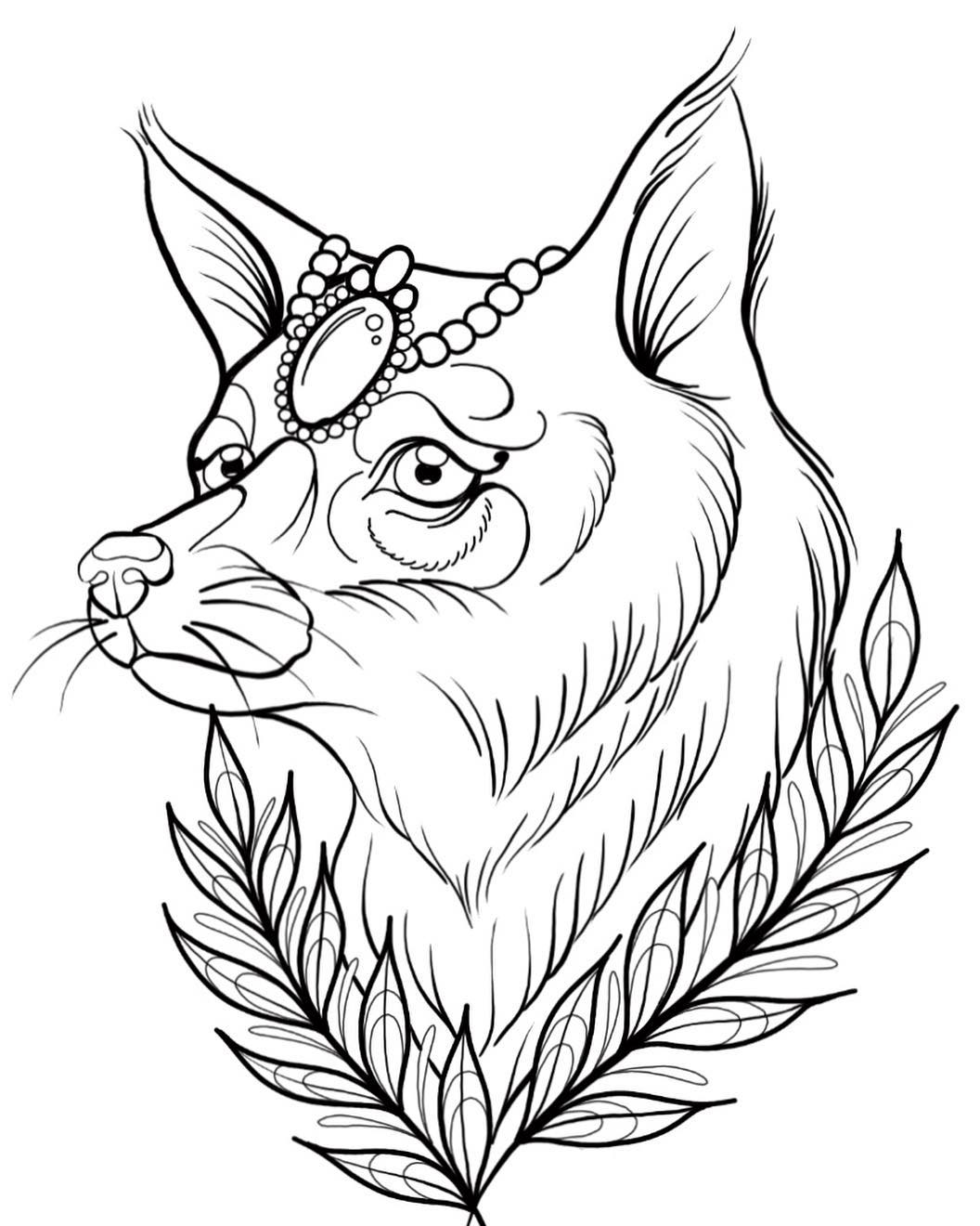 1056x1320 Lady Fox Available To Tattoo Email