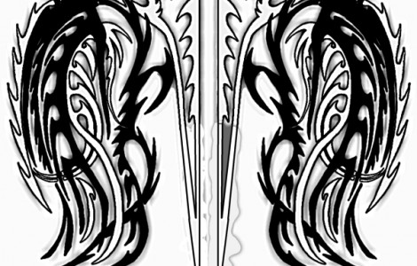 470x300 Tribal Winged Fox Tattoo Designs Cool Tattoos Designs