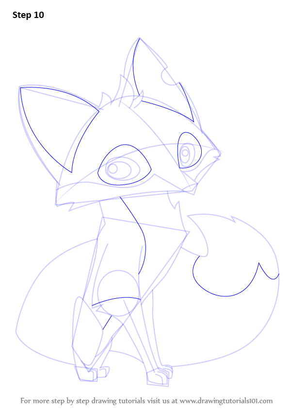 598x844 Learn How To Draw Fox From Animal Jam (Animal Jam) Step By Step