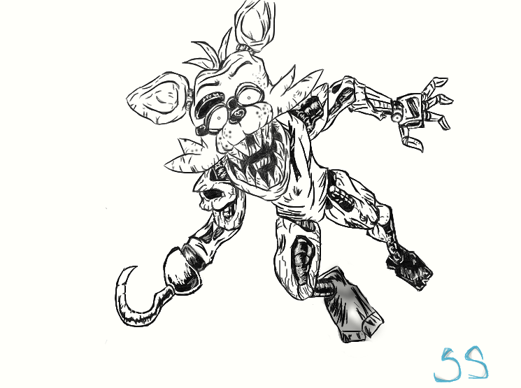 745x555 Foxy The Pirate Fox~finished~fnaf By Sladekunsakura