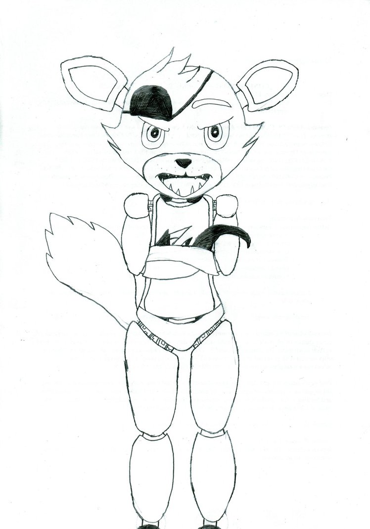 748x1067 Foxy The Pirate Drawing By Hetaliapony