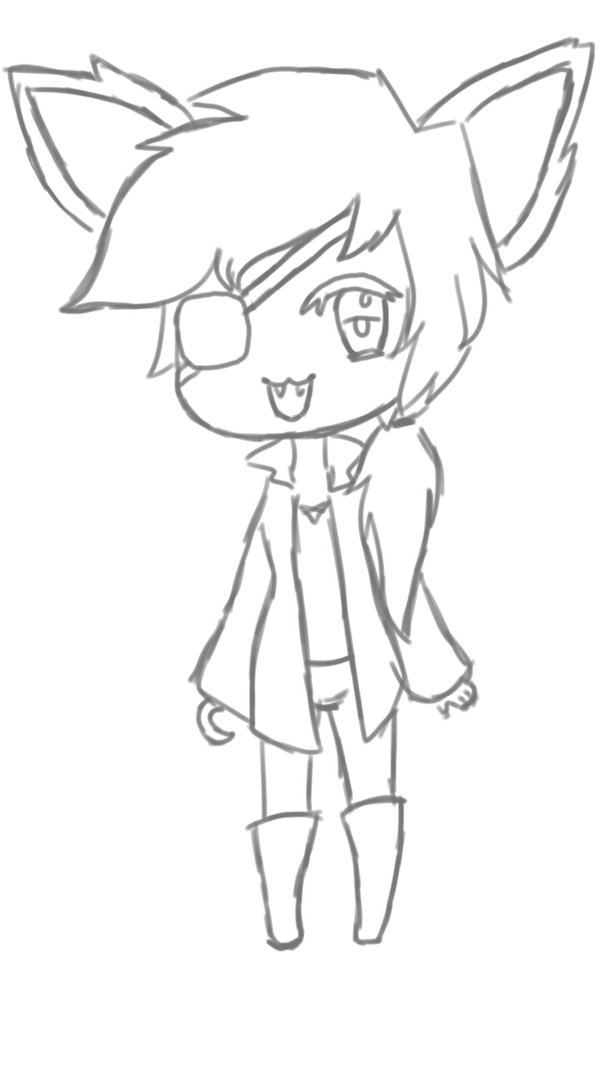 600x1067 Fnaf Foxy Chibi Sketch By Elbodraws