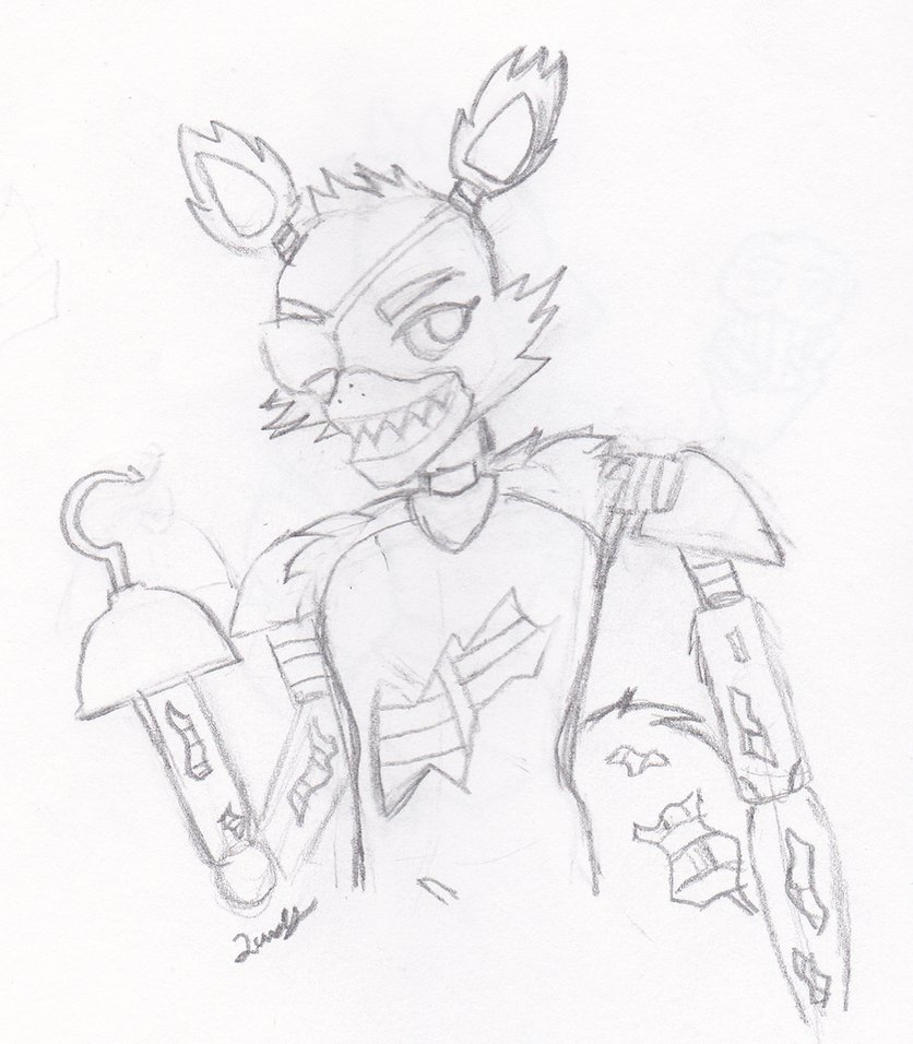 836x956 Fnaf Sketch Foxy By Luckygirl88