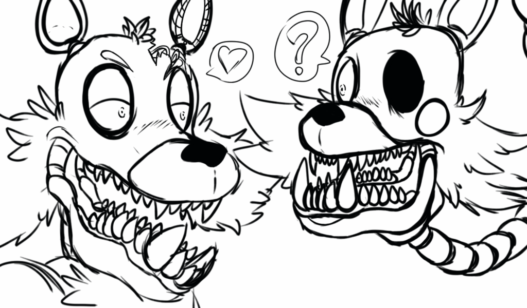 1024x600 Mangle X Foxy By Ask Bonnie Fnaf