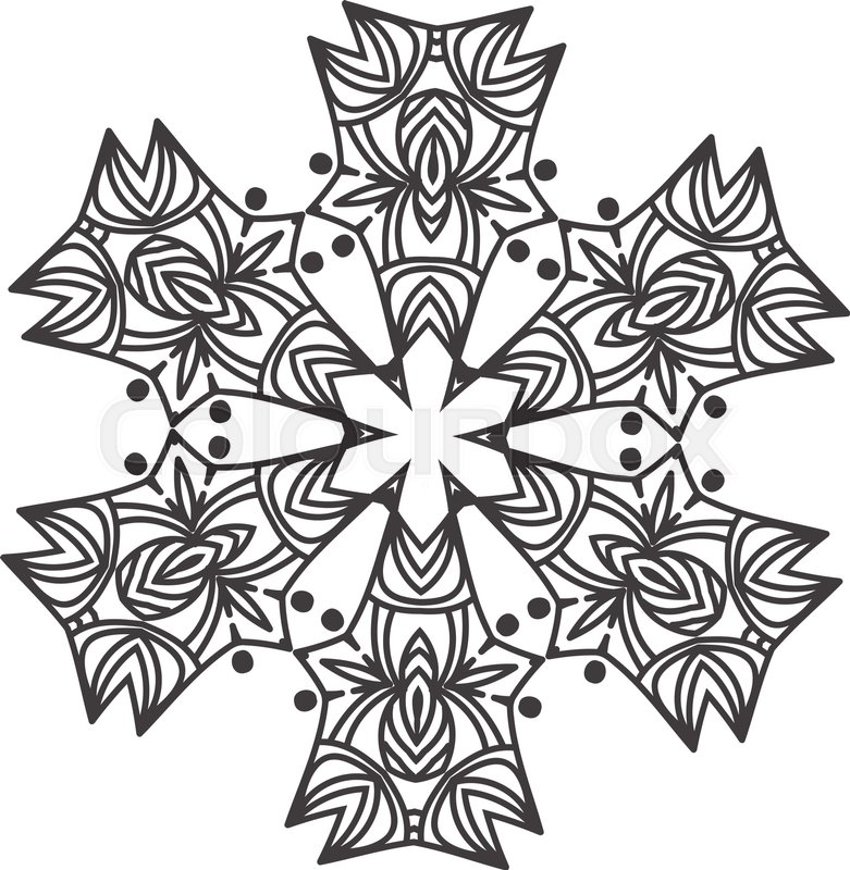 781x800 Ethnic Fractal Mandala Floral Doodle Pattern