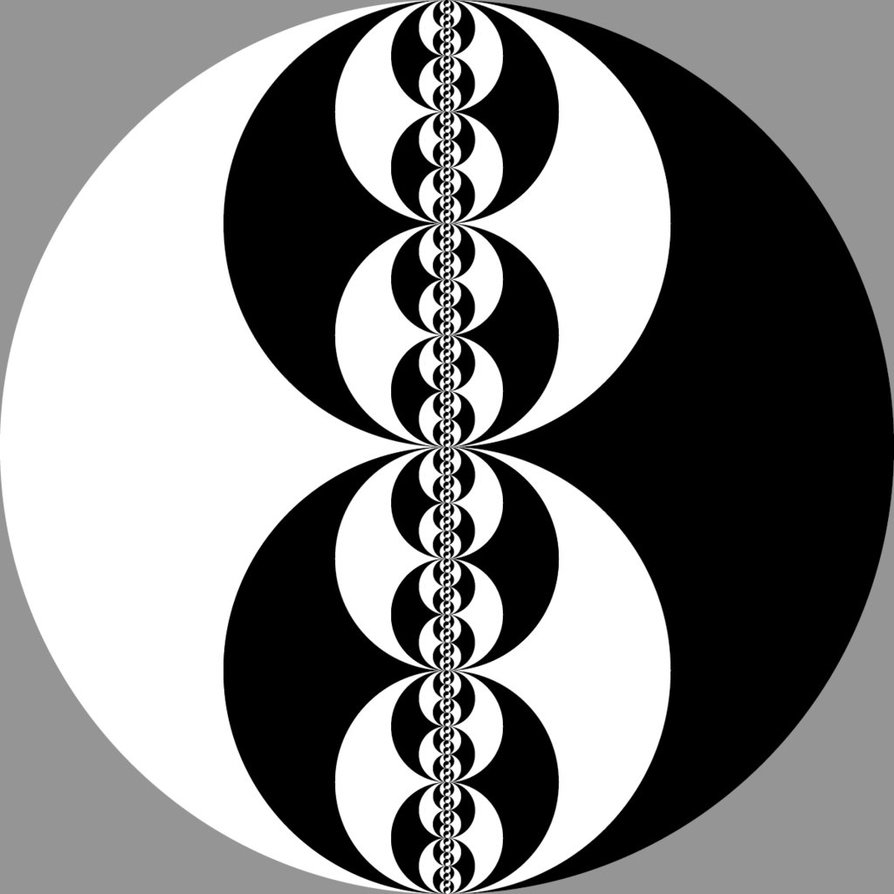 894x894 Yin Yang Fractal By Hop41