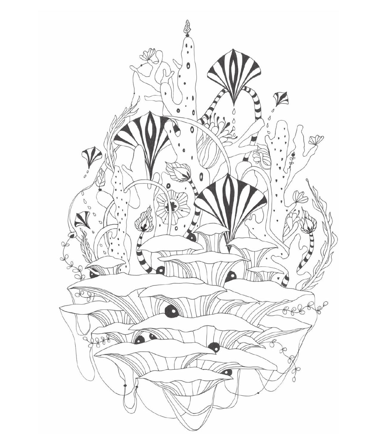 1227x1495 Botanical Wonderland Newspaper, Adult Coloring And Coloring Books