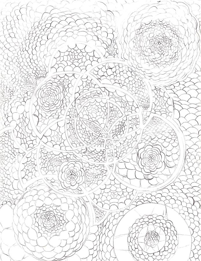 695x900 Bubble Fractals Drawing By Kurtis Clark