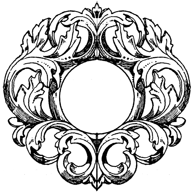 640x639 German Mirror Frame Clipart Etc