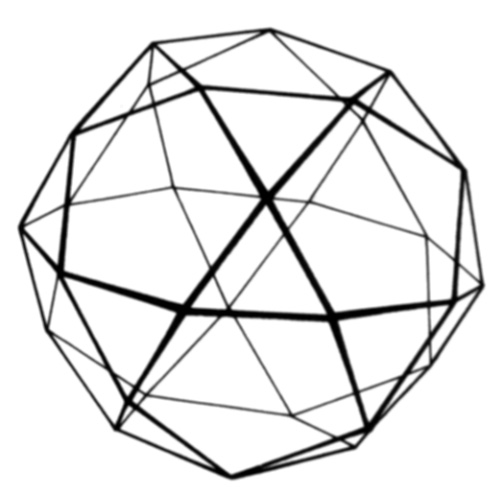 503x494 Icosidodecahedron Wire Frame Drawing