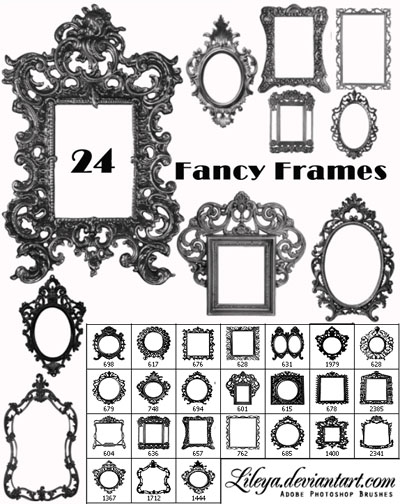 400x504 Free Photoshop Frame Brushes To Decorate Your Designs