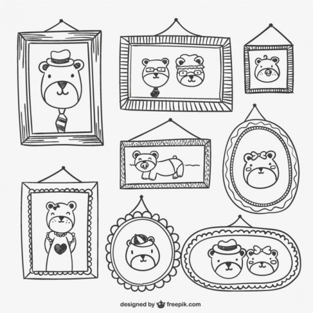 1024x1024 Frame Frames And Portraits Drawings Vector Free Download Inside