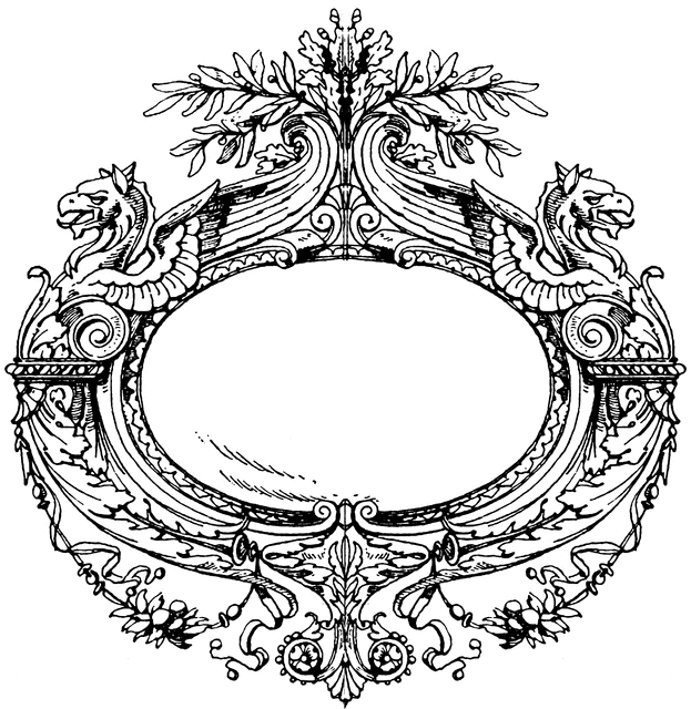 623x640 Modern Strap Work Frame Clipart Etc