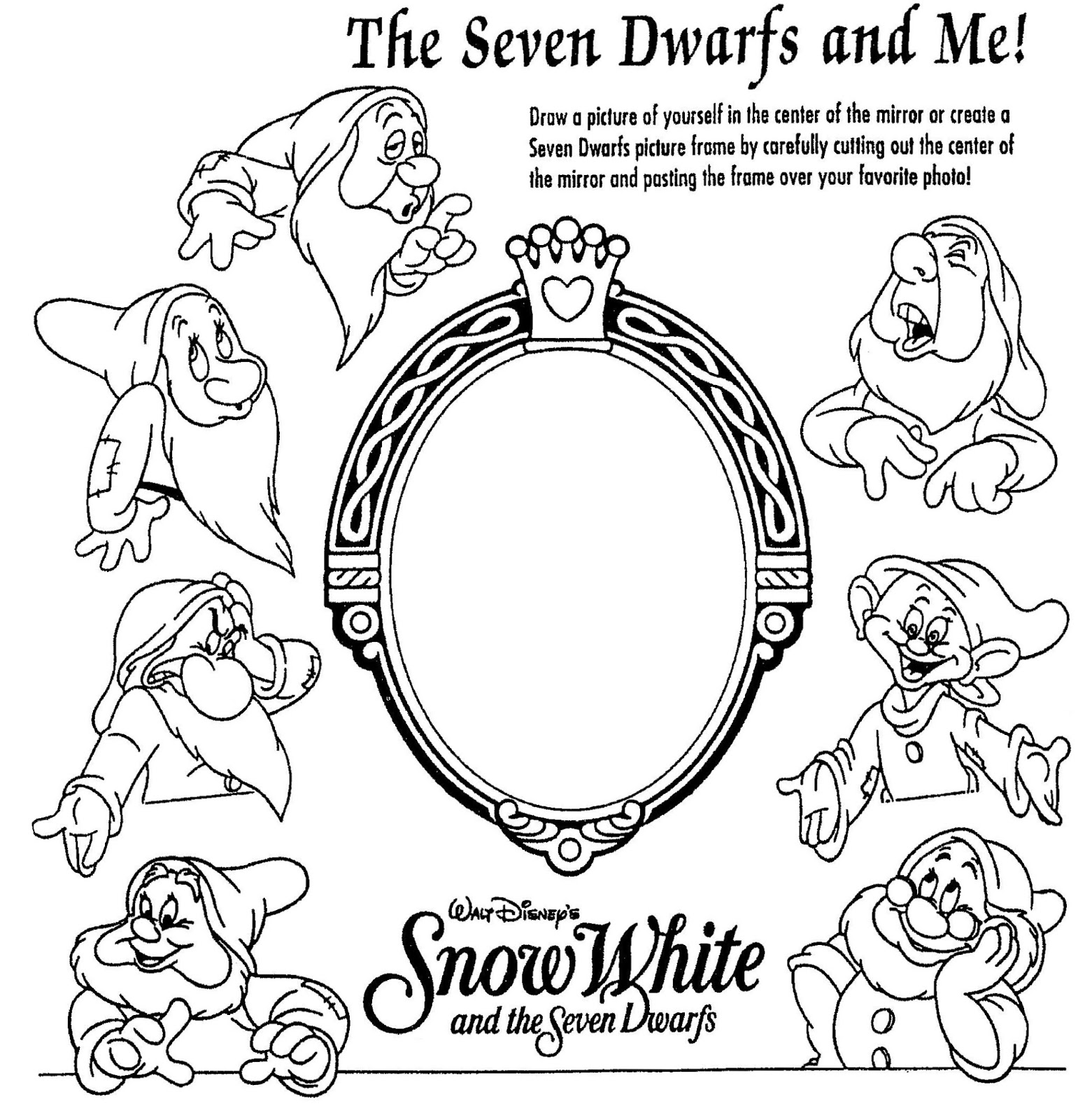 1561x1600 Mostly Paper Dolls Too! Picture Frames To Color And Cut Out