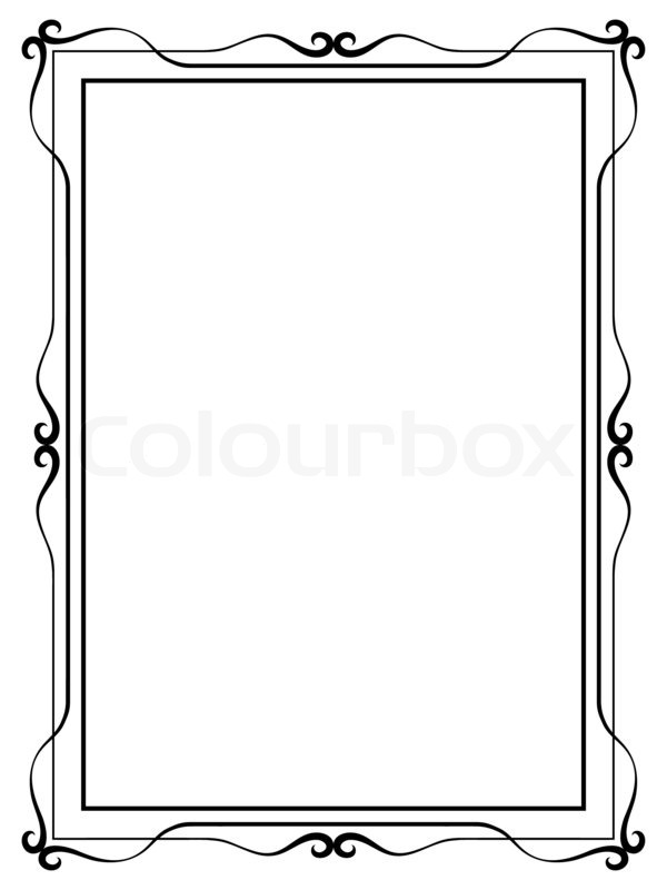 600x800 Ornamental Decorative Frame Clipart