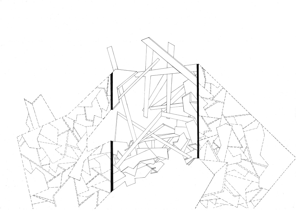 1000x714 Framing The Movement (Architecture Drawing)