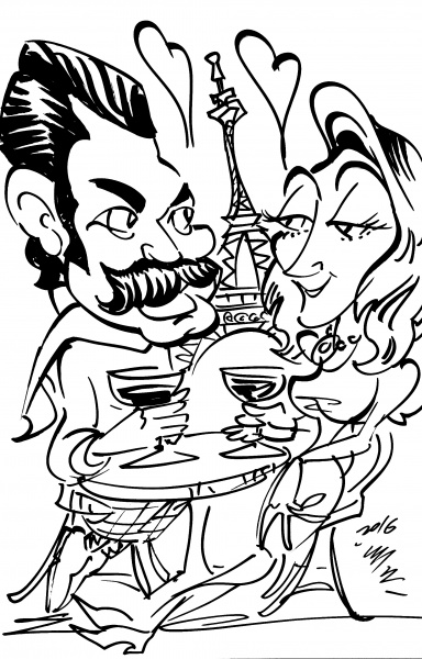 384x600 Mark Hall Caricature Art Inc Paris France