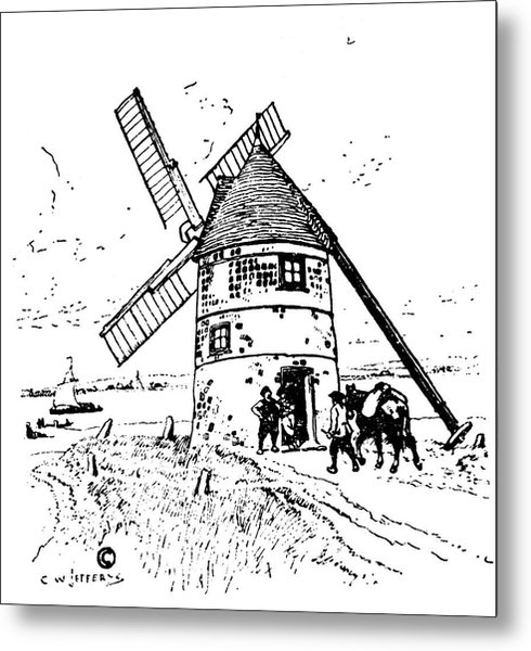 490x600 New France Grain Mill Drawing By Granger