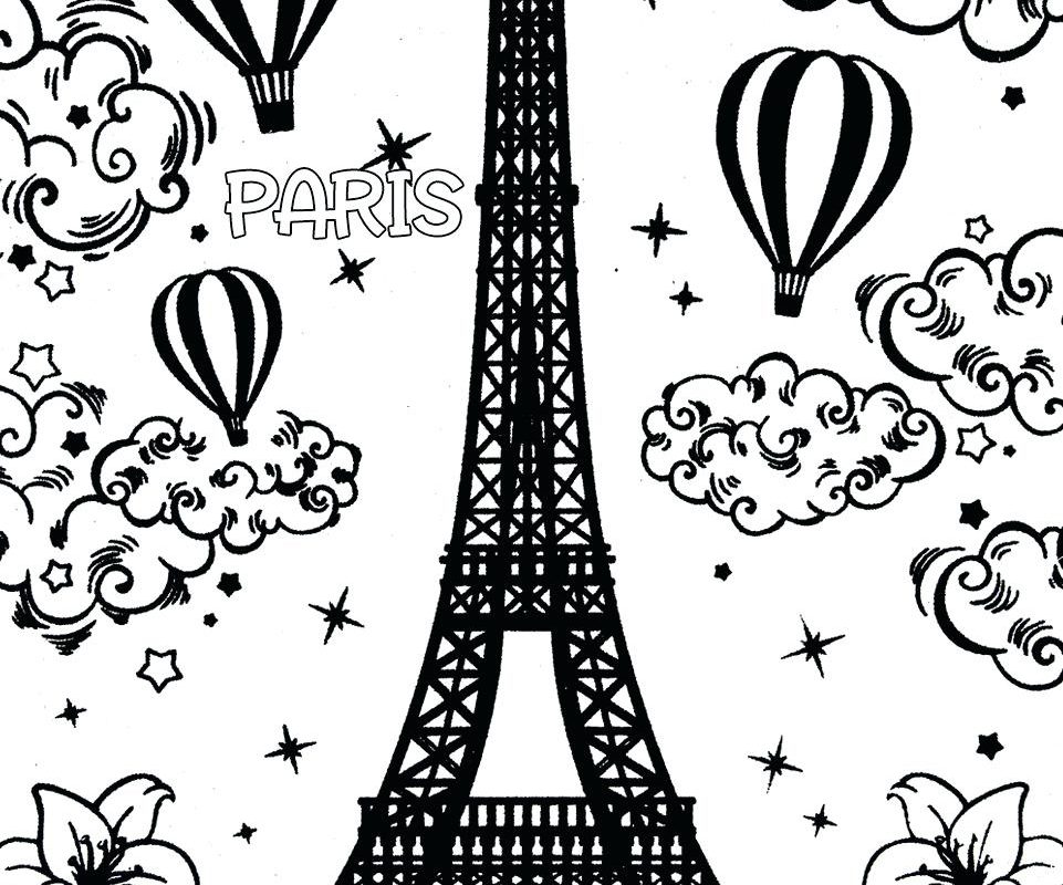 961x800 Eiffel Tower Colorings Coloring Pages General Paris Printable High