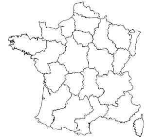 300x281 Maps Of The Regions Of France