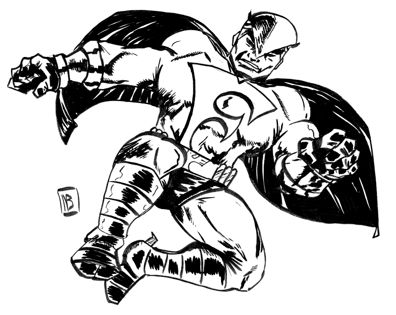 799x636 Newtcave Sketchbook Blue Falcon, Frank Miller Style