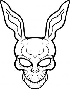 239x302 How To Draw Frank The Rabbit, Donnie Darko Step 7 How To Draw