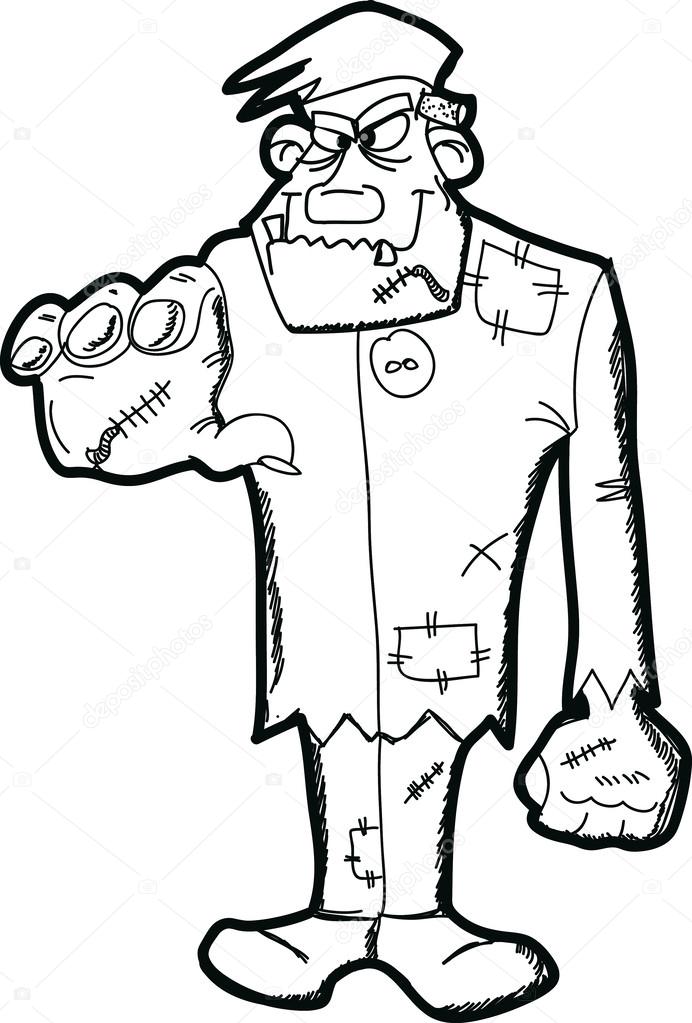 692x1023 Frankenstein Cartoon Stock Vector Sketchmaster
