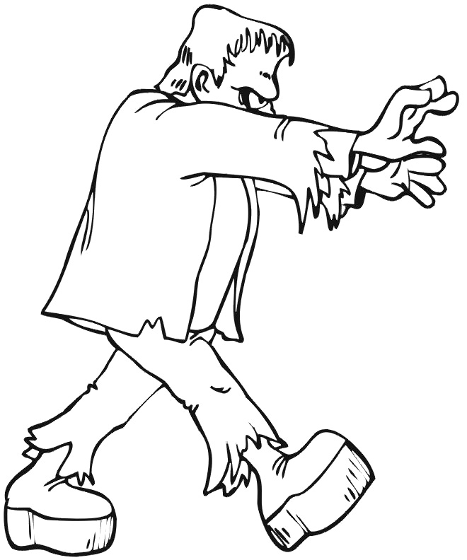 660x792 Ghost Frankenstein Coloring Pages