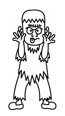 215x382 How To Draw A Frankenstein Monster, Easy Step By Step Drawing Tutorial