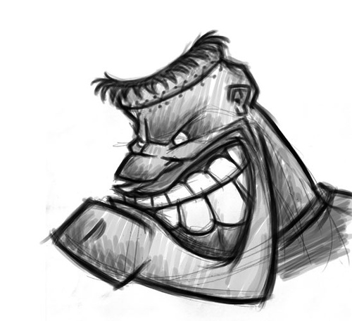 500x456 Cartoon Frankenstein Sketch 02 Drawing Of A Cartoon Style