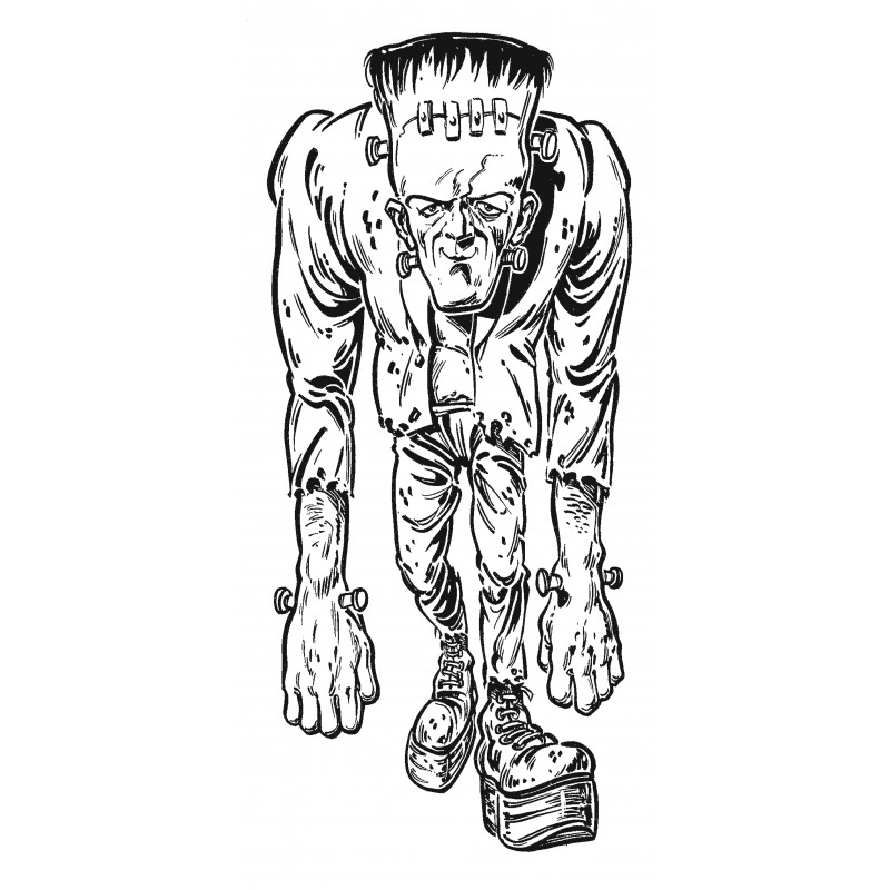 800x800 Frankenstein Rubber Stamp