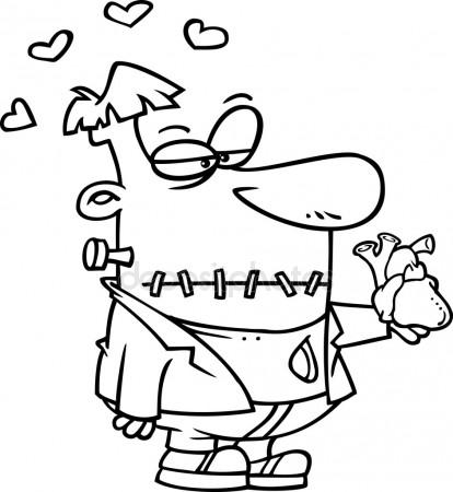 414x450 Cartoon Frankenstein Love Stock Vector Ronleishman