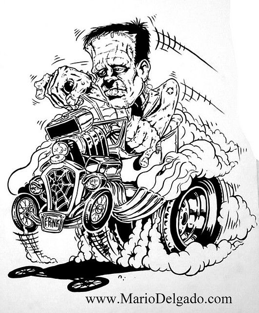 531x640 Frankey Frankenstein, Drawings And Rat Fink