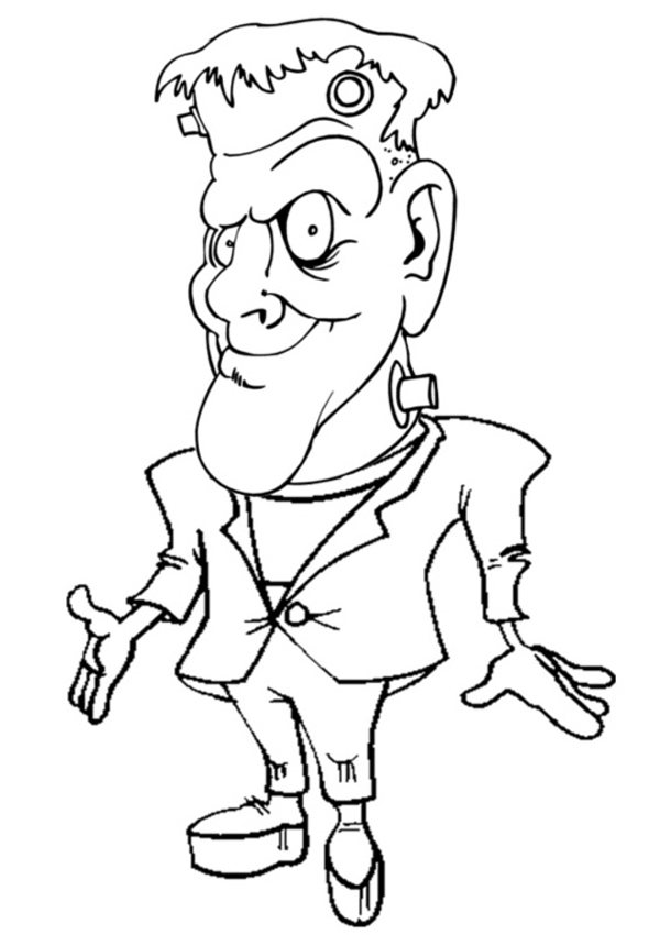 600x850 Free Online Frankenstein Colouring Page Frankenstein, Halloween