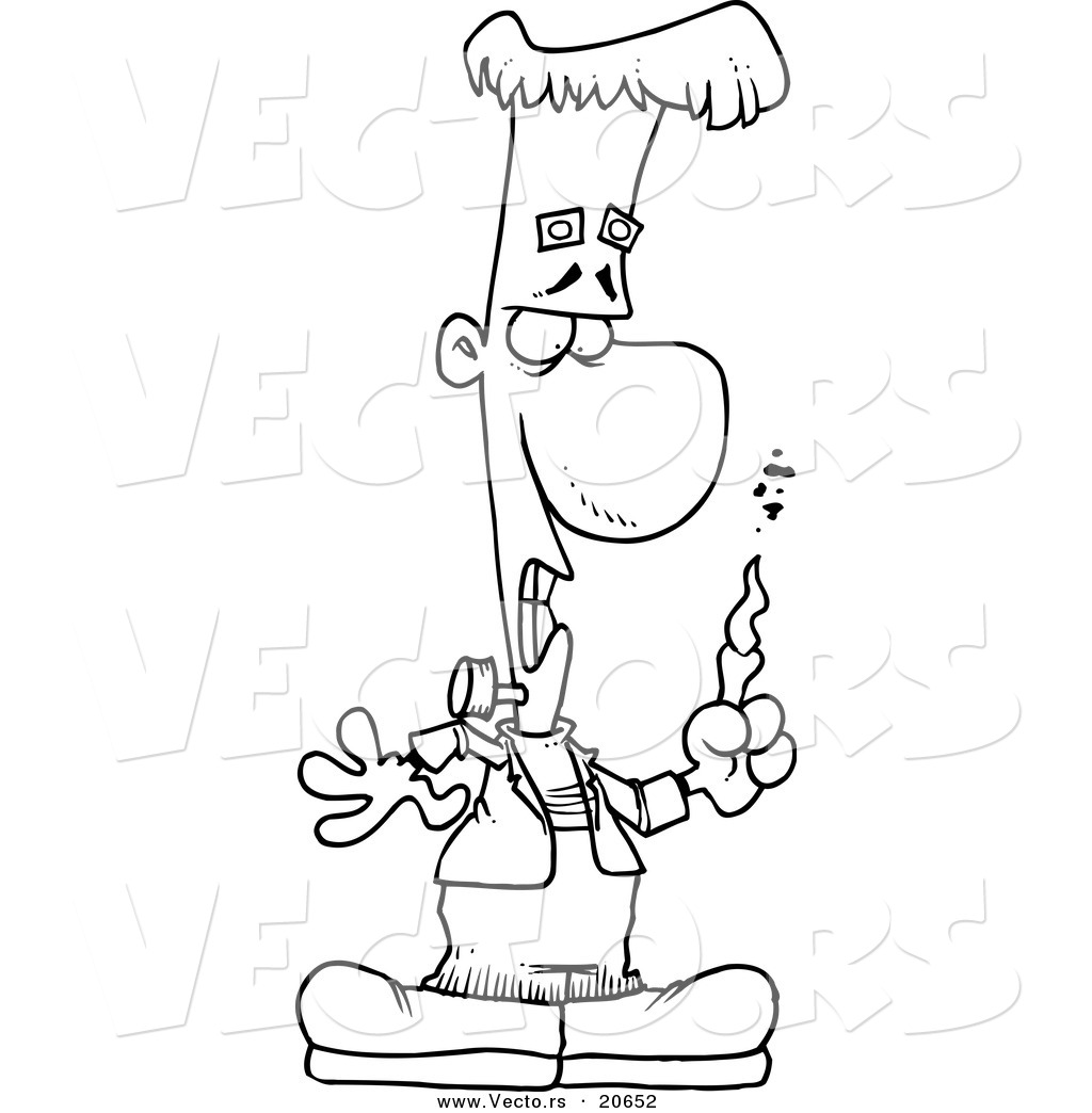 1024x1044 Vector A Cartoon Cartoon Black And White Outline Design