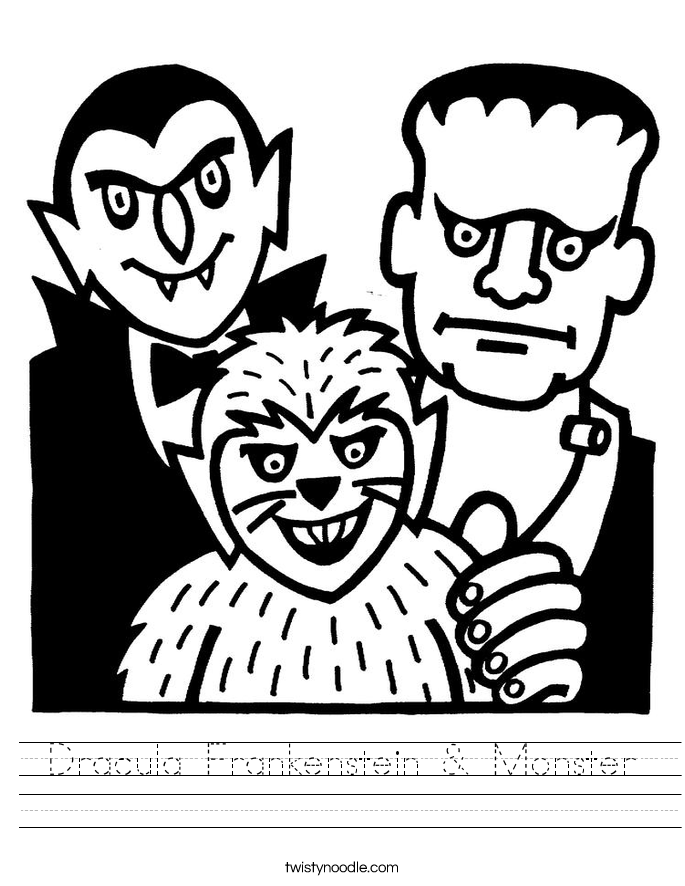 685x886 Dracula Frankenstein Amp Monster Worksheet