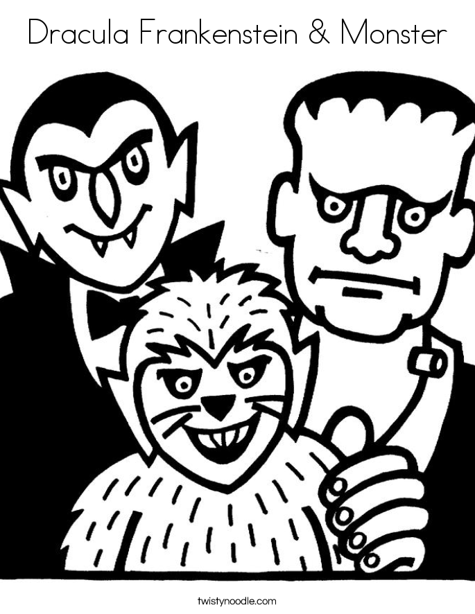 685x886 Dracula Frankenstein Amp Monster Coloring Page