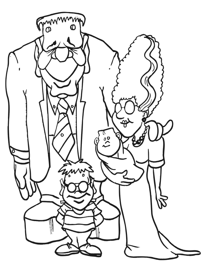 660x854 Happy Frankenstein Coloring Pages Page Frankie S Family