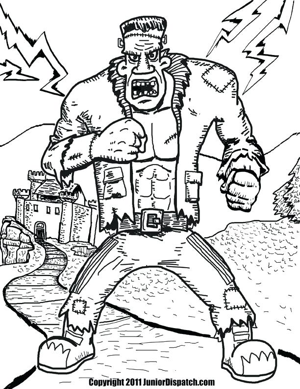 612x792 Fortune Frankenstein Coloring Pages Page Cartoon