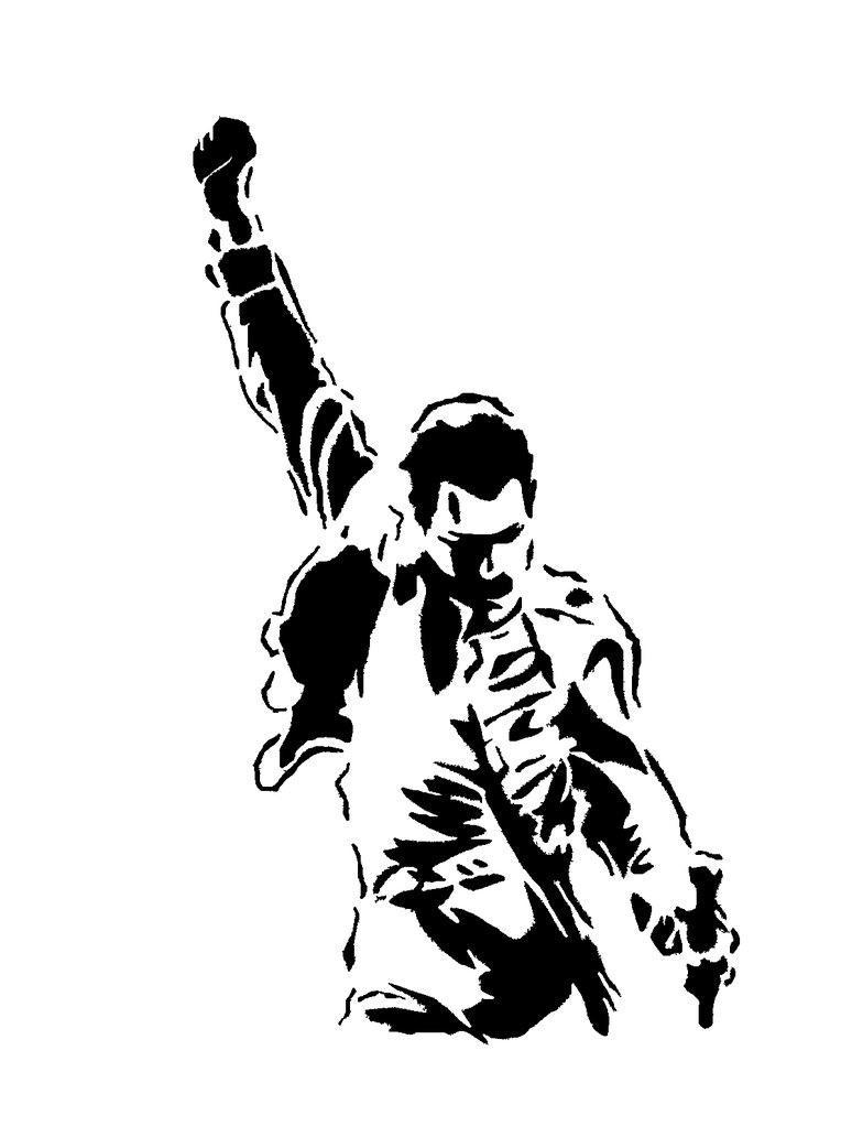 774x1032 Freddie Mercury Stencil By Wesleycandrawn