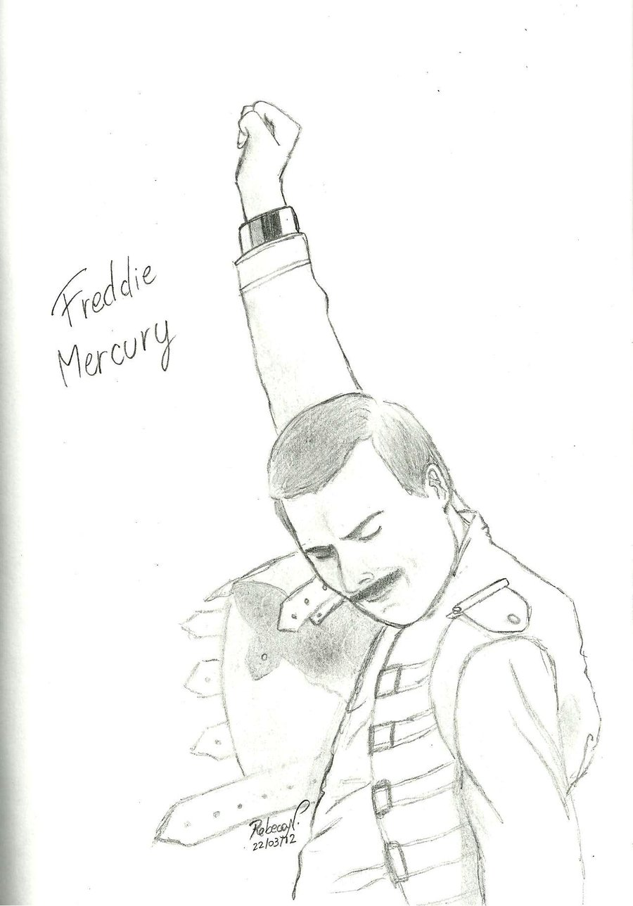 900x1288 Freddie Mercury By Rebecanatalie