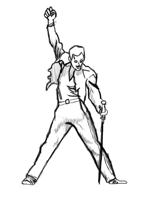 500x666 Freddie Mercury Pose By I Am Not Poe
