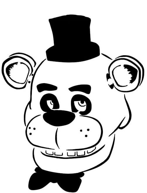 503x657 Freddy Stencil Art (Five Nights