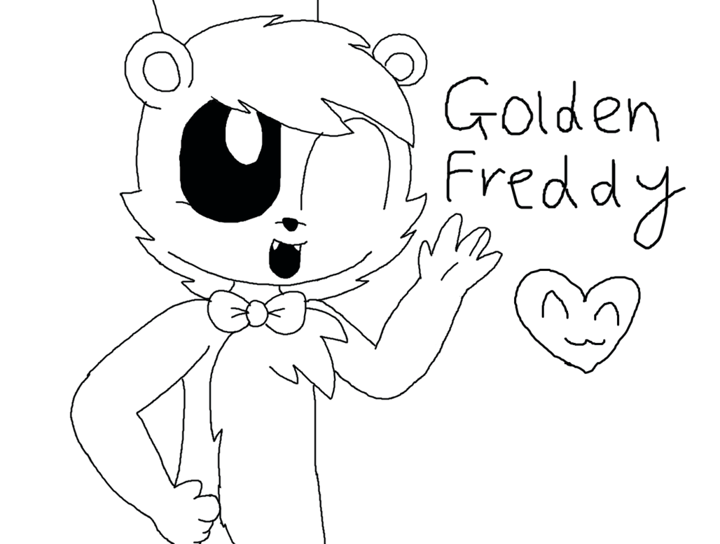 1028x777 Golden Freddy Drawing By Alexis Animator